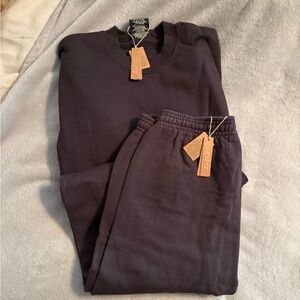 Skims fleece joggers and sweatshirt set
